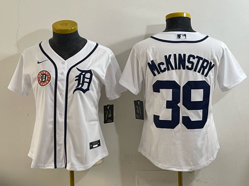 Youth  Detroit Tigers #39 McKinstry white 2025 Nike MLB jersey 008